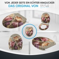 WC-Sitz mit Absenkautomatik und Schnellverschluss Tulpen - Premium Toilettendeckel direkt vom Hersteller