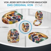 WC-Sitz mit Absenkautomatik und Schnellverschluss Twinky - Premium Toilettendeckel direkt vom Hersteller