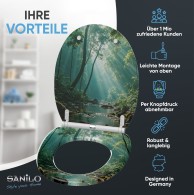 WC-Sitz mit Absenkautomatik und Schnellverschluss Rainforest - Premium Toilettendeckel direkt vom Hersteller