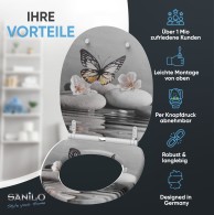 WC-Sitz mit Absenkautomatik und Schnellverschluss Vanesa - Premium Toilettendeckel direkt vom Hersteller