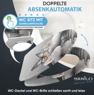 WC-Sitz mit Absenkautomatik und Schnellverschluss Vanesa - Premium Toilettendeckel direkt vom Hersteller