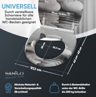 WC-Sitz mit Absenkautomatik und Schnellverschluss Vanesa - Premium Toilettendeckel direkt vom Hersteller