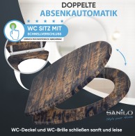 WC-Sitz mit Absenkautomatik und Schnellverschluss Vintage - Premium Toilettendeckel direkt vom Hersteller