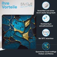 Badematte Marmor Cobalt 53 x 53 cm