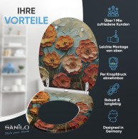 WC-Sitz mit Absenkautomatik und Schnellverschluss Florum - Premium Toilettendeckel direkt vom Hersteller