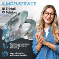 WC-Sitz mit Absenkautomatik und Schnellverschluss Wasserfall - Premium Toilettendeckel direkt vom Hersteller