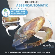 WC-Sitz mit Absenkautomatik und Schnellverschluss Wave - Premium Toilettendeckel direkt vom Hersteller