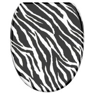 WC-Sitz mit Absenkautomatik und Schnellverschluss Zebra Look - Premium Toilettendeckel direkt vom Hersteller
