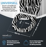 WC-Sitz mit Absenkautomatik und Schnellverschluss Zebra Look - Premium Toilettendeckel direkt vom Hersteller
