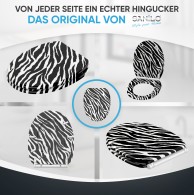 WC-Sitz mit Absenkautomatik und Schnellverschluss Zebra Look - Premium Toilettendeckel direkt vom Hersteller