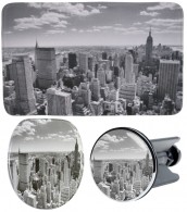 3-teiliges Badezimmer Set Skyline New York