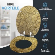 WC-Sitz mit Absenkautomatik Bractea - Premium Toilettendeckel direkt vom Hersteller