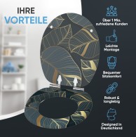 WC-Sitz mit Absenkautomatik Monstera - Premium Toilettendeckel direkt vom Hersteller