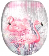 WC-Sitz mit Absenkautomatik Flamingo - Premium Toilettendeckel direkt vom Hersteller