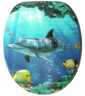 6-teiliges Badezimmer Set Delphin Korallen