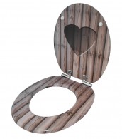 Toilet Seat Wooden Heart